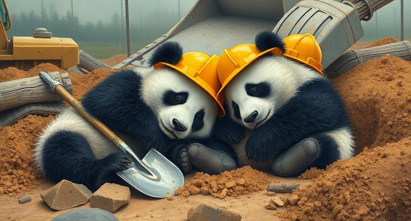 pandas at work